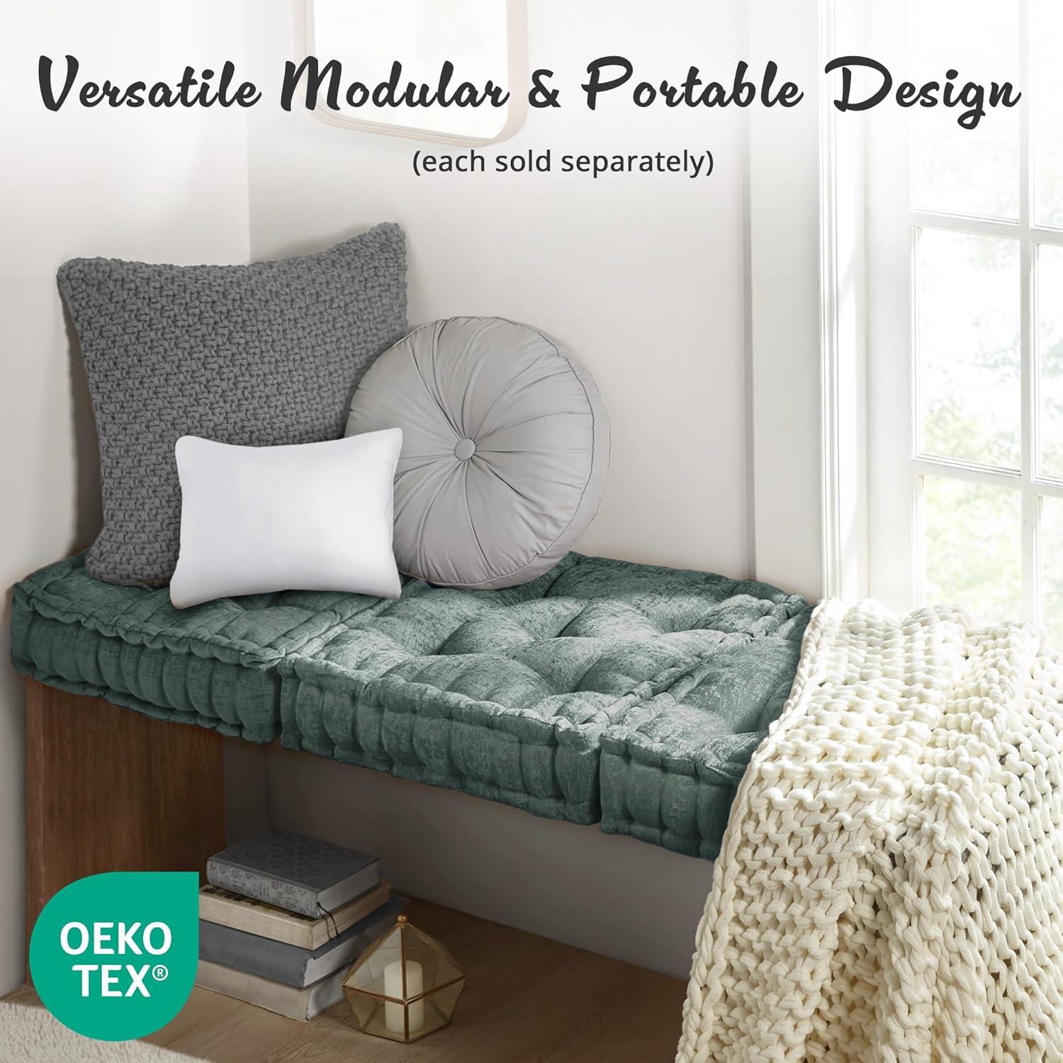 Intelligent Design Azza Poly Chenille Square Floor Pillow Cushion