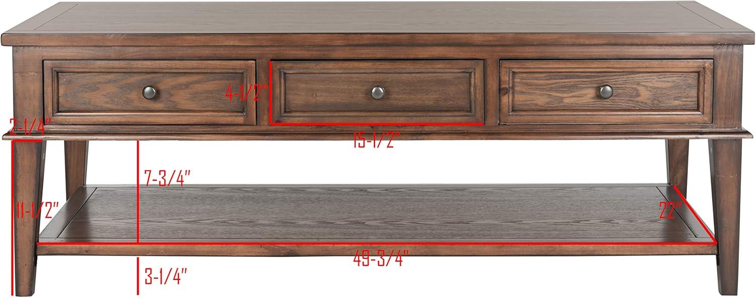 Manelin Coffee Table - Sepia - Safavieh