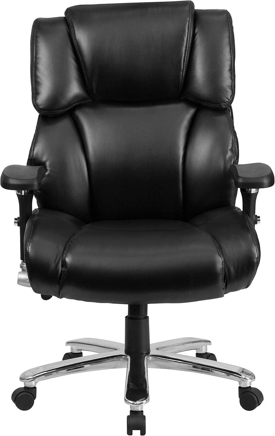 Flash Furniture HERCULES Series 24/7 Intensive Use Big & Tall 400 lb. Rated Executive Swivel Ergonomic Office Chair with Lumbar Knob and Tufted Headrest & Back