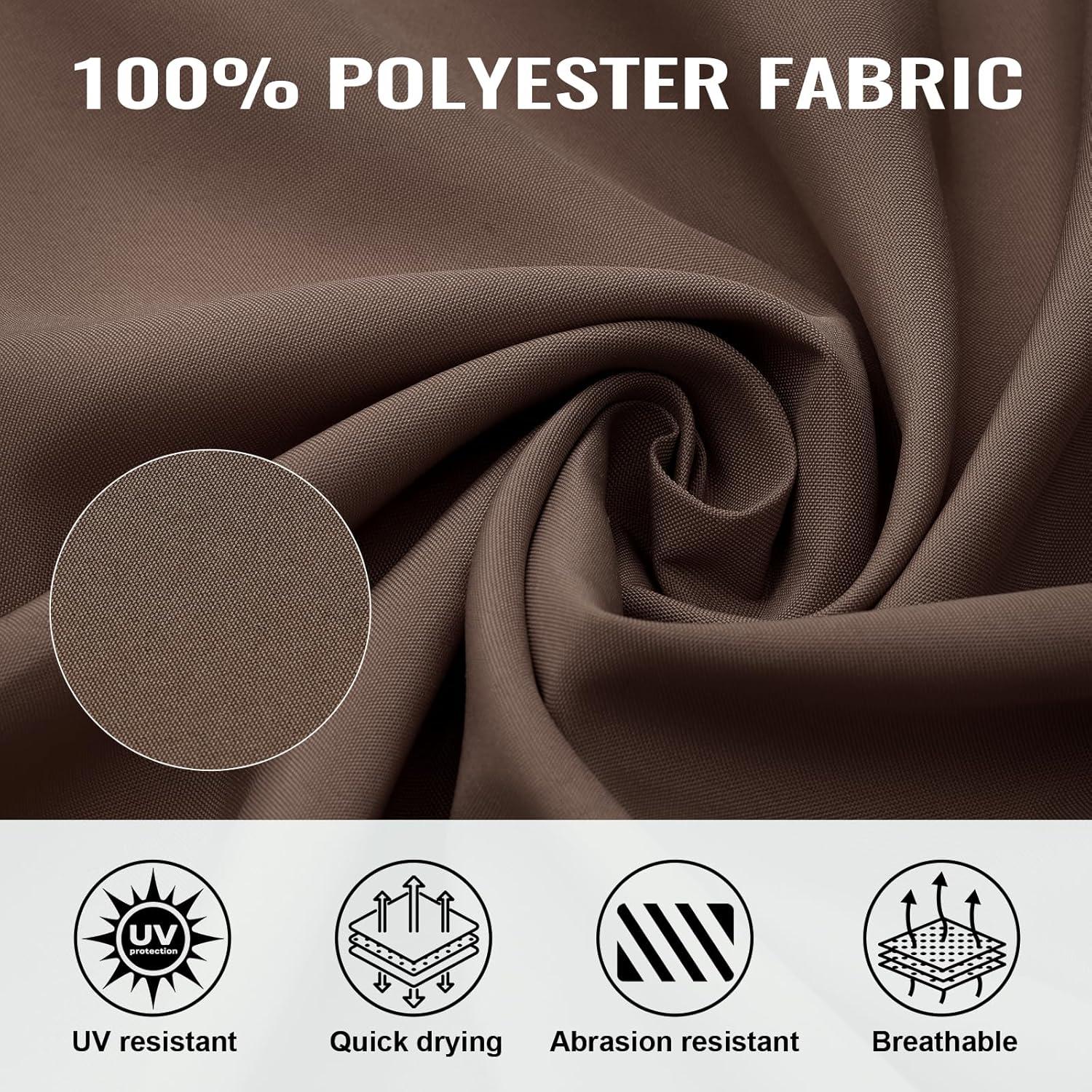 COWVIE 4-Panel 10' x 10' Gazebo Replacement Curtains, Patio Privacy Sidewalls with Double Zipper, Replacement for Outdoor Gazebo Canopy (Curtain Only)