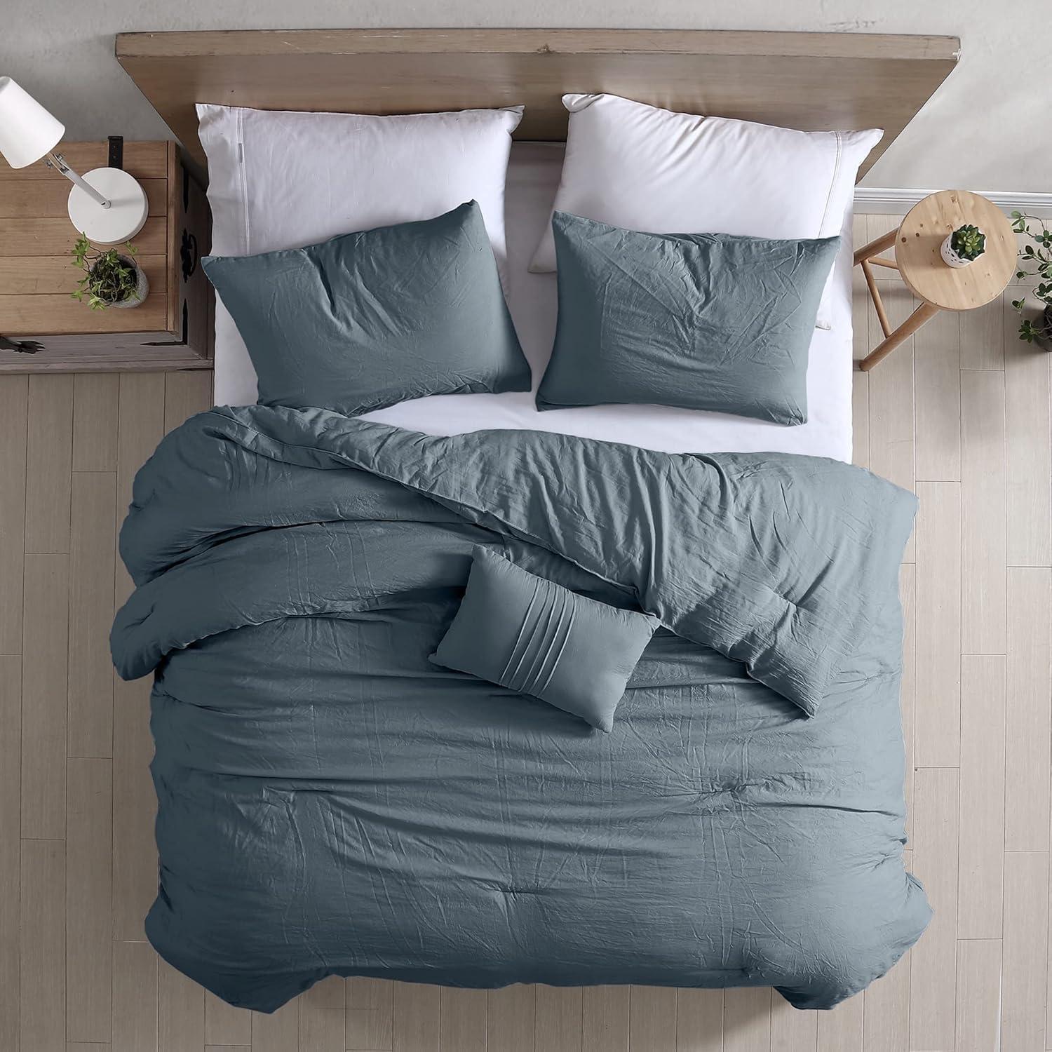 Modern Threads Modern Threads - Beck Comforter Set - Down Alternative Brushed Microfiber - Elegant All Season Bedspread Set - includes Comforter, Shams, & Decorative Pillow