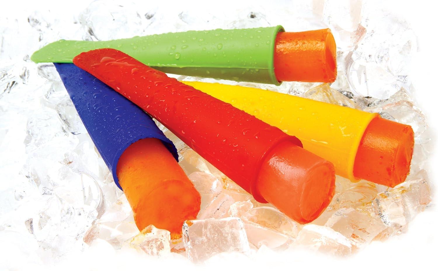 Norpro 4 Piece Silicone Ice Pop Maker Set, Assorted Colors