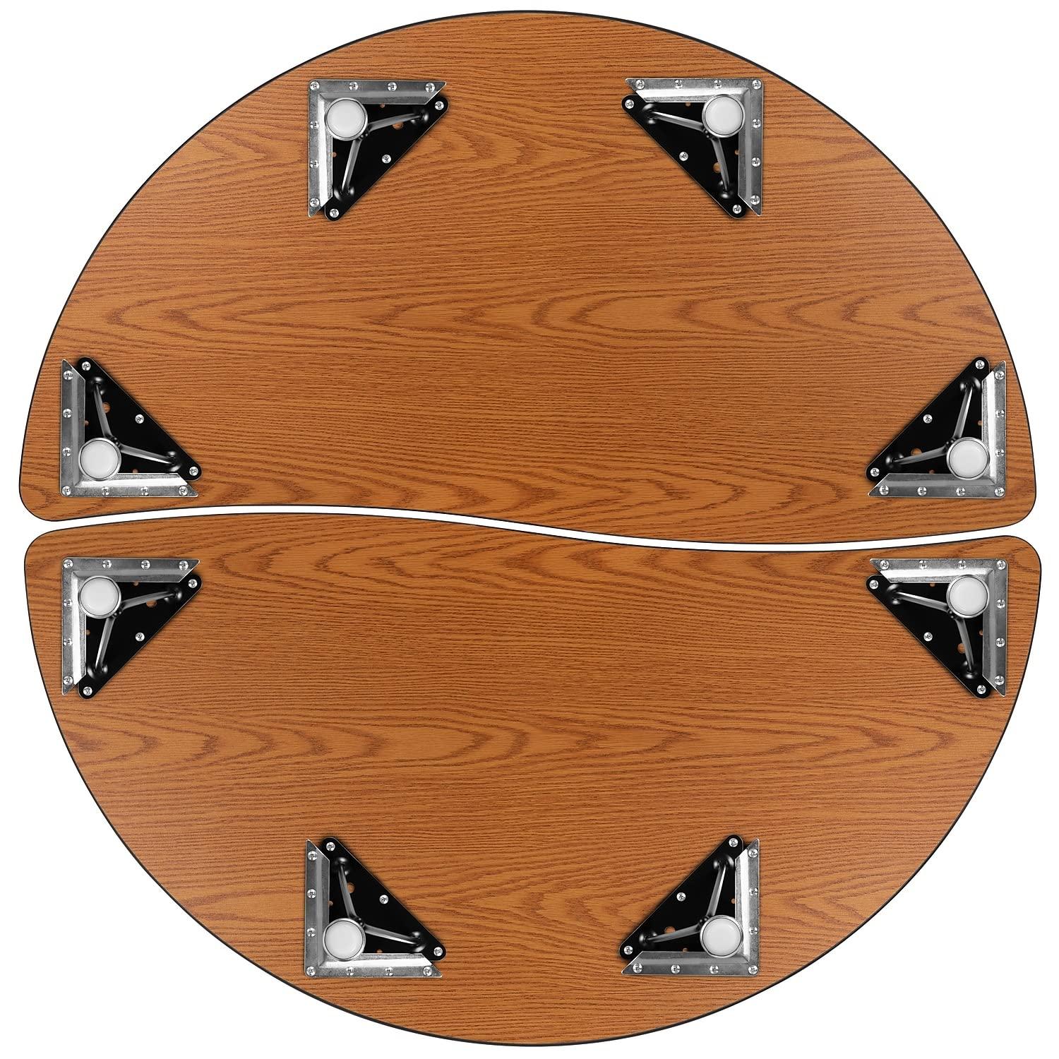 Flash Furniture Goddard Half Circle Wave Collaborative Adjustable Height Activity Table