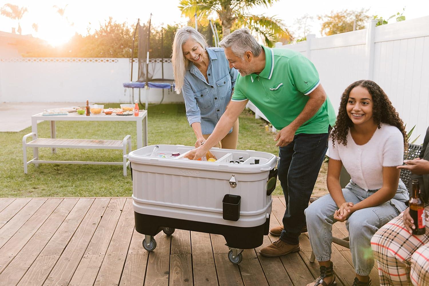 Igloo 125 Quart Gray and Black Wheeled Party Cooler