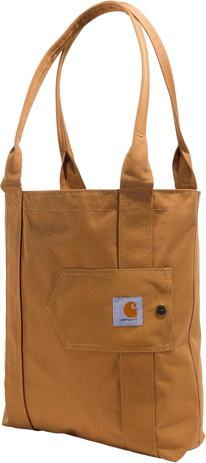 Carhartt Brown Durable Water-Resistant Nylon Tote Bag