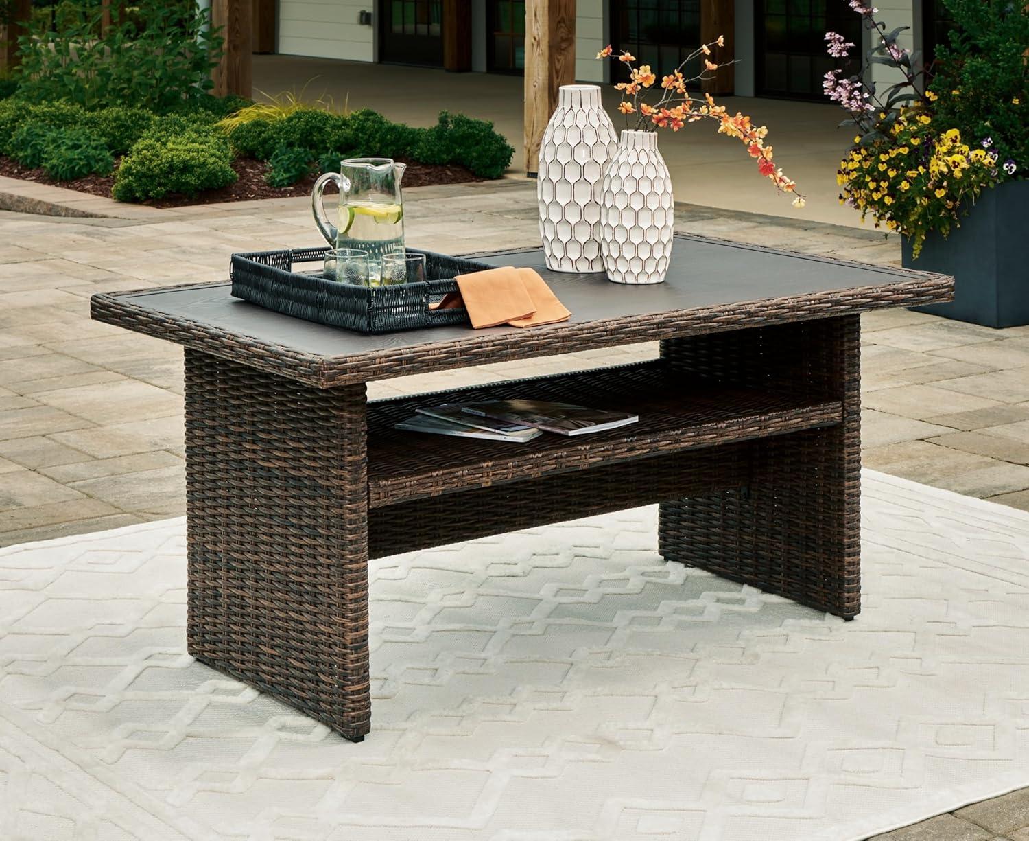 Signature Design by Ashley Brook Ranch Outdoor Multi-use Table, Brown