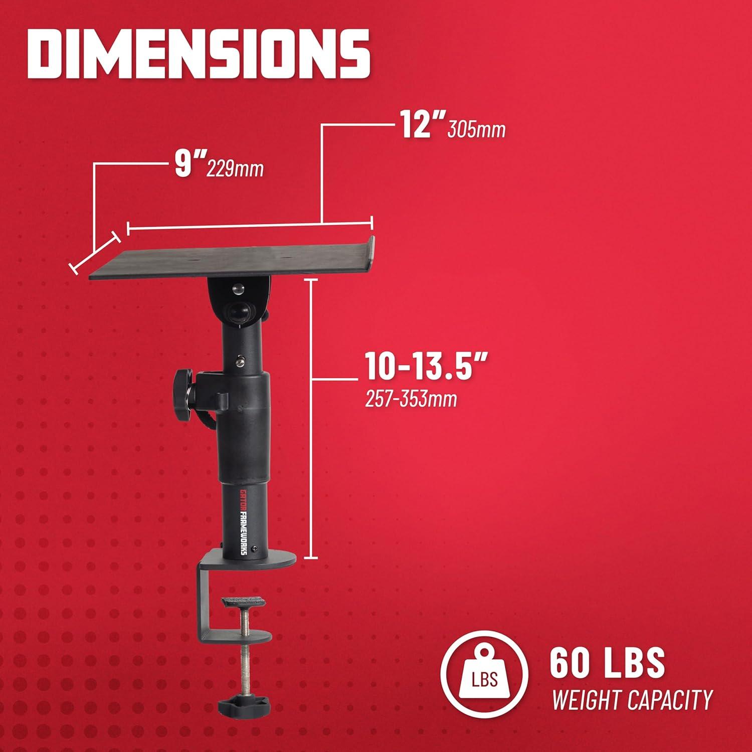 Gator Frameworks Clamp-On Studio Monitor Stand (Pair)