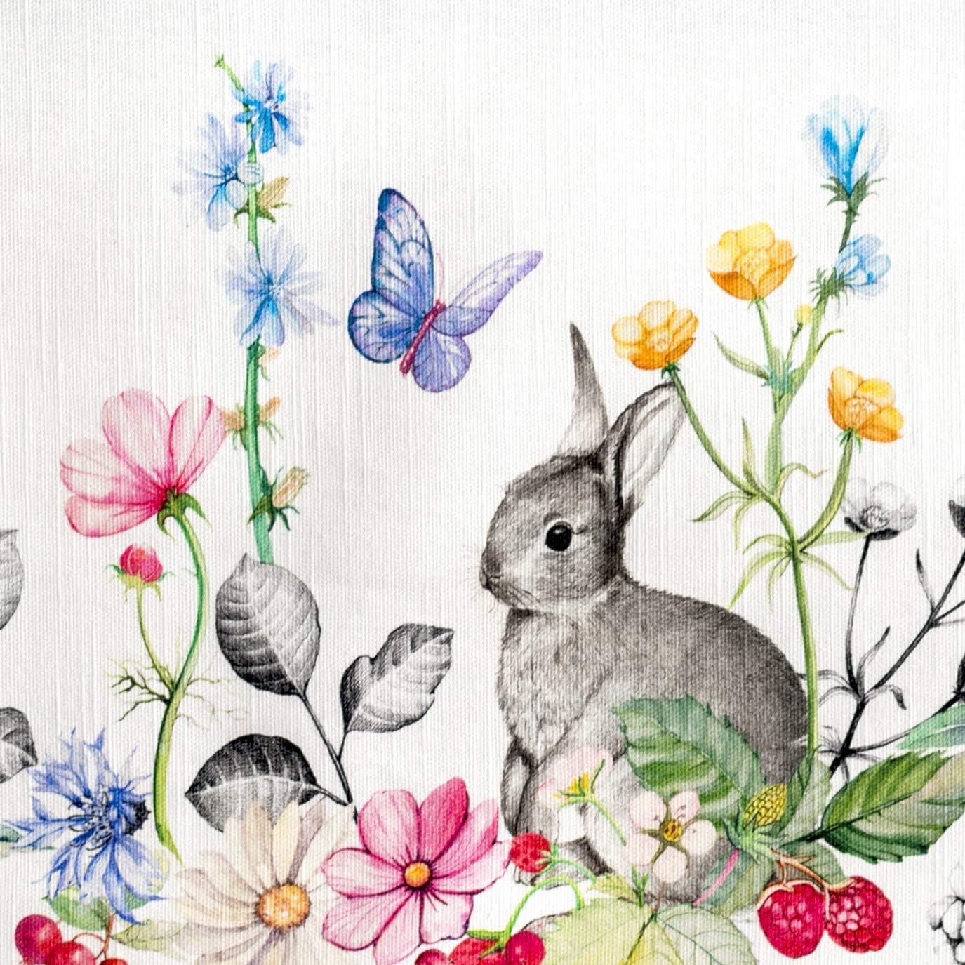 Printemps Floral Cotton Tablecloth for Spring Gatherings, 60" x 90"