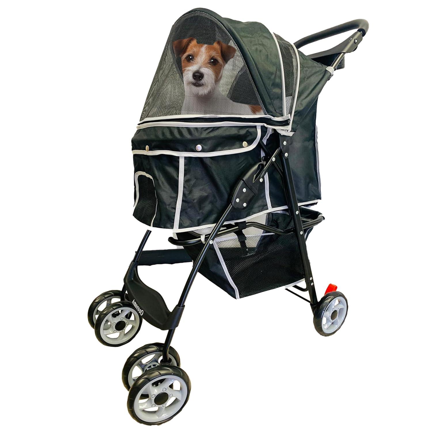 AmorosO Foldable Pet Stroller