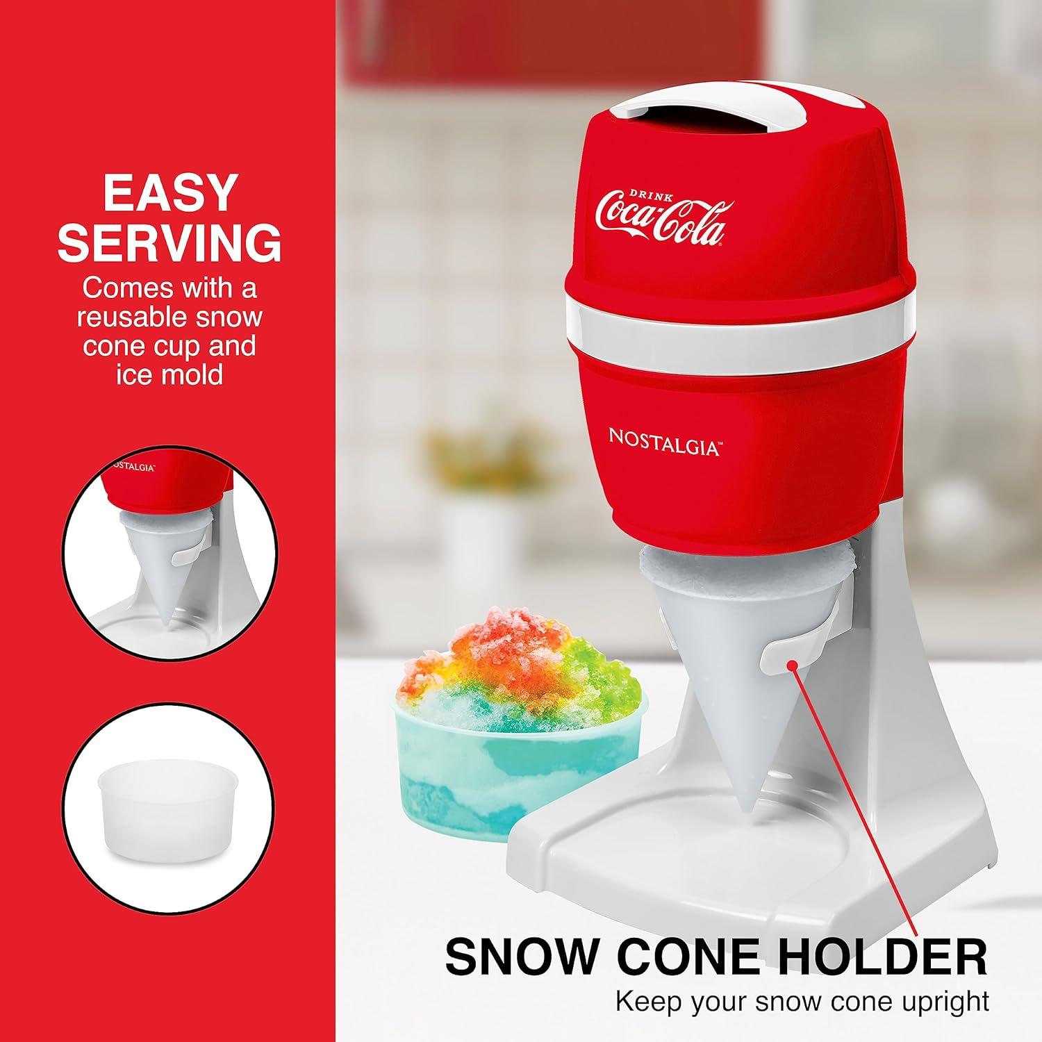 Coca-Cola CKESHVICE2CR Electric Shaved Ice & Snow Cone Maker