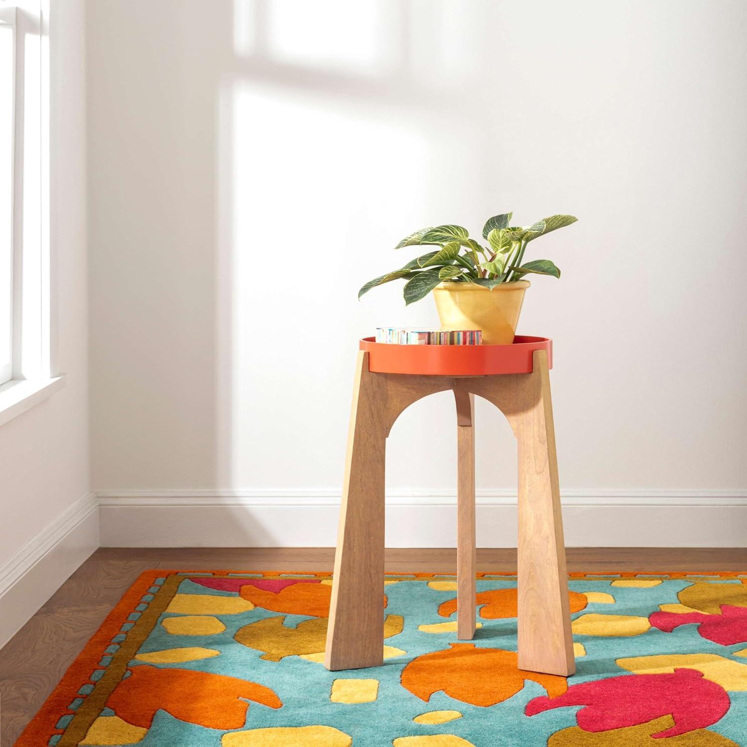 Ines Multi Hand Micro Hooked Wool Rug