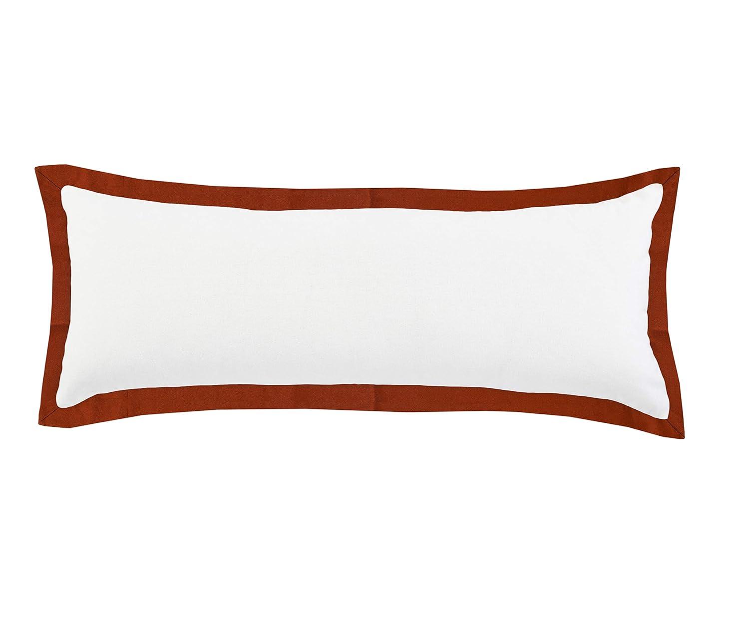 ZeaZu 14" X 36" 100% Cotton Geometric Zippered Pillow