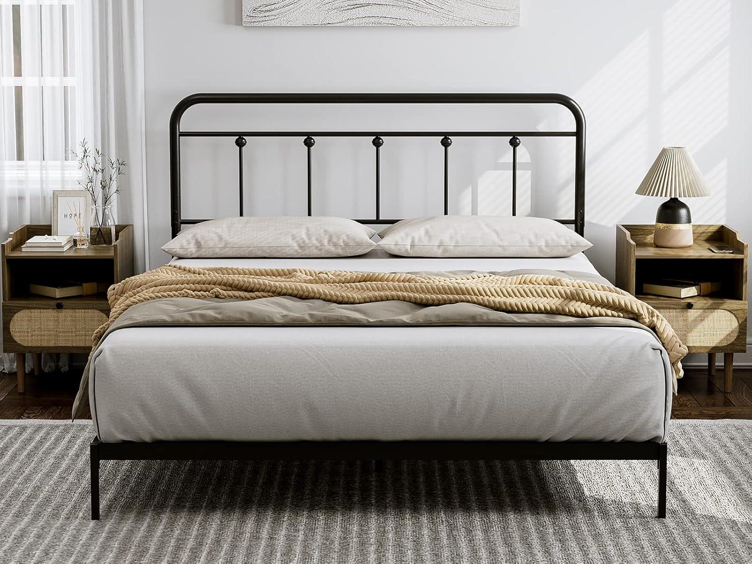 August Grove® August Grove® Metal Headboard - Adjustable Height - Farmhouse Victorian Style