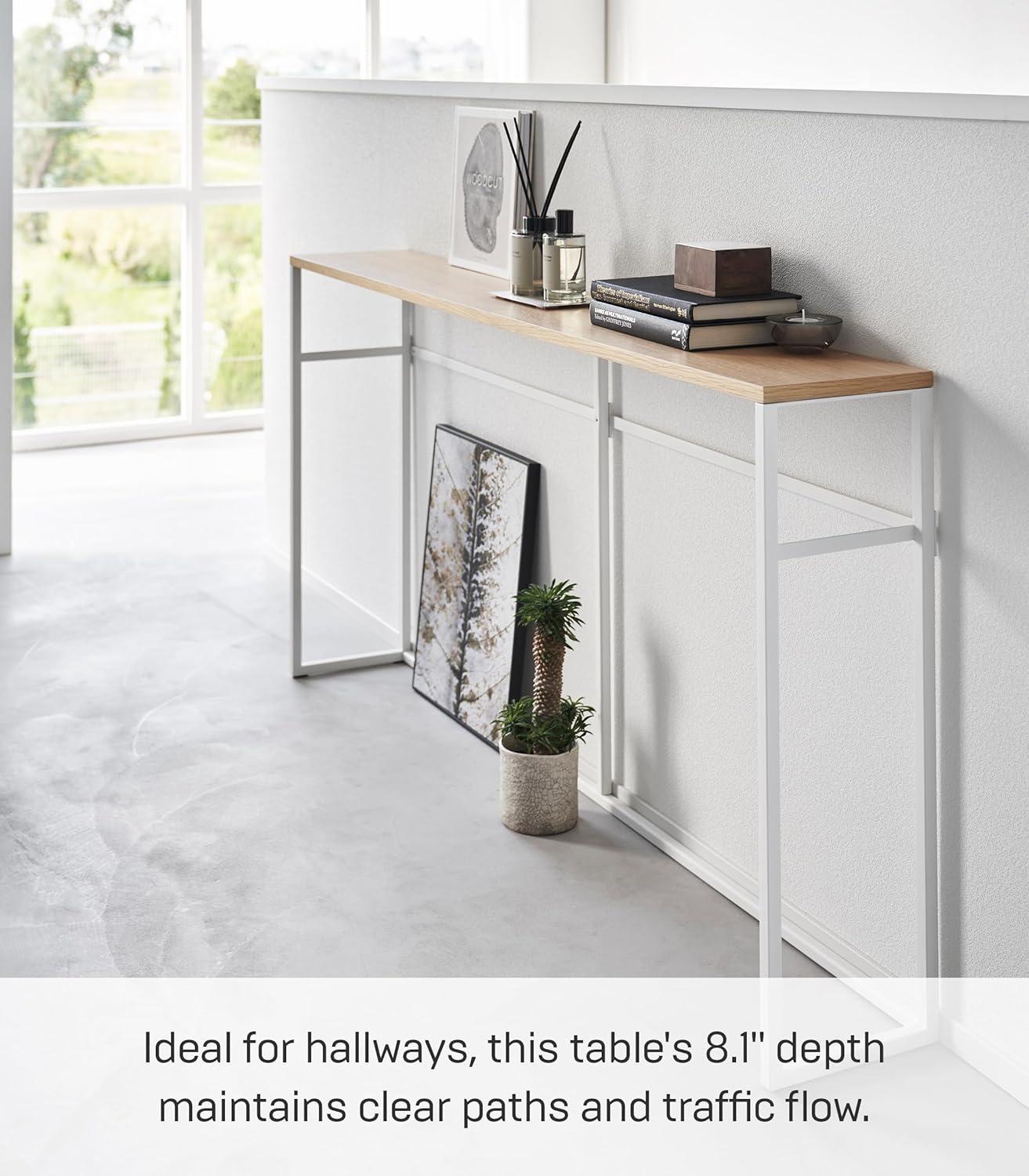 Yamazaki Home Long Console Table - Two Styles, Steel, Open, Holds 11 Lbs