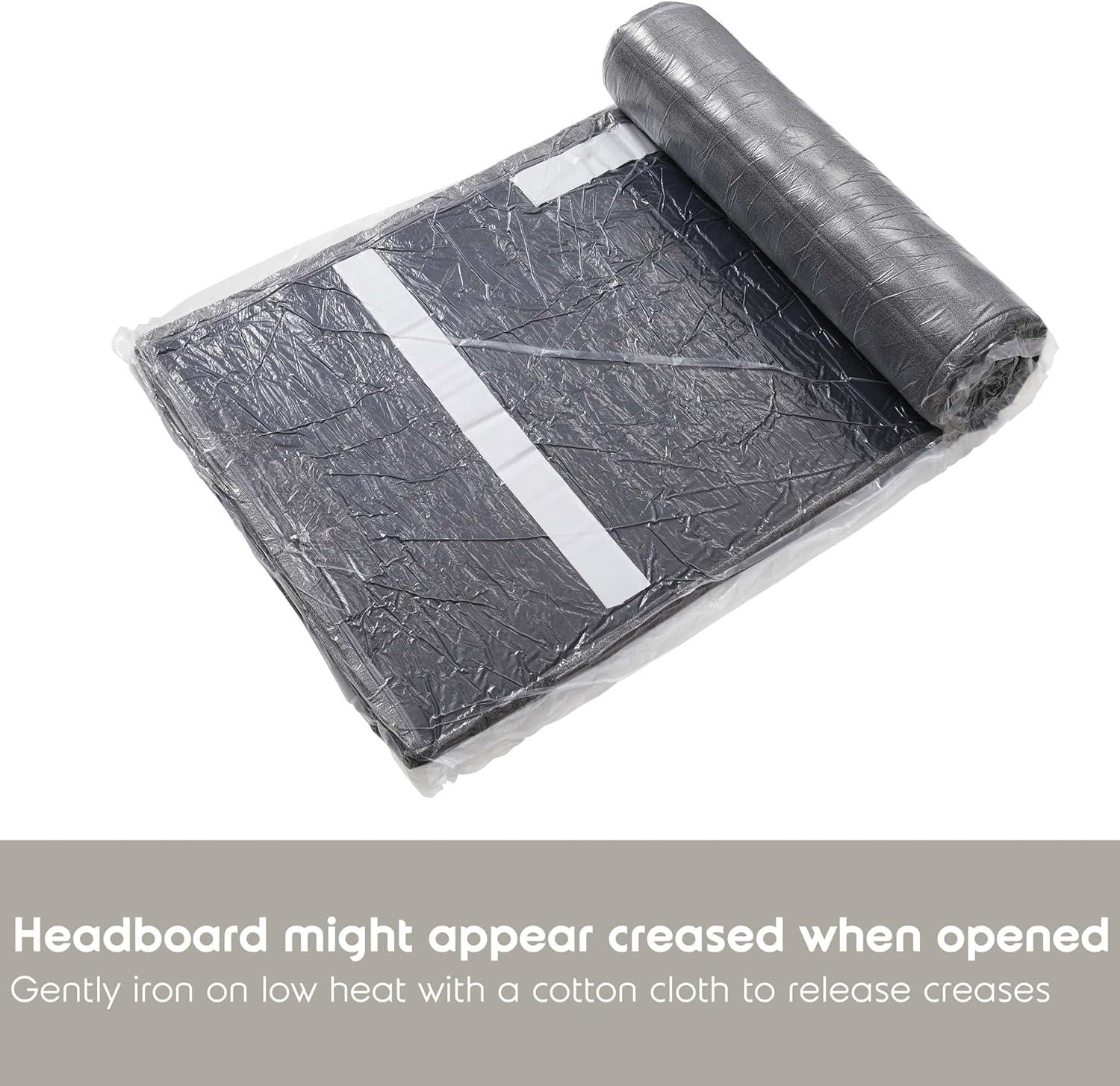 Upholstered Queen Headboard - Easy Assemble Wall Mounted Headboard with 3D Soundproof Wall Panels for Queen Size Bed - Gray