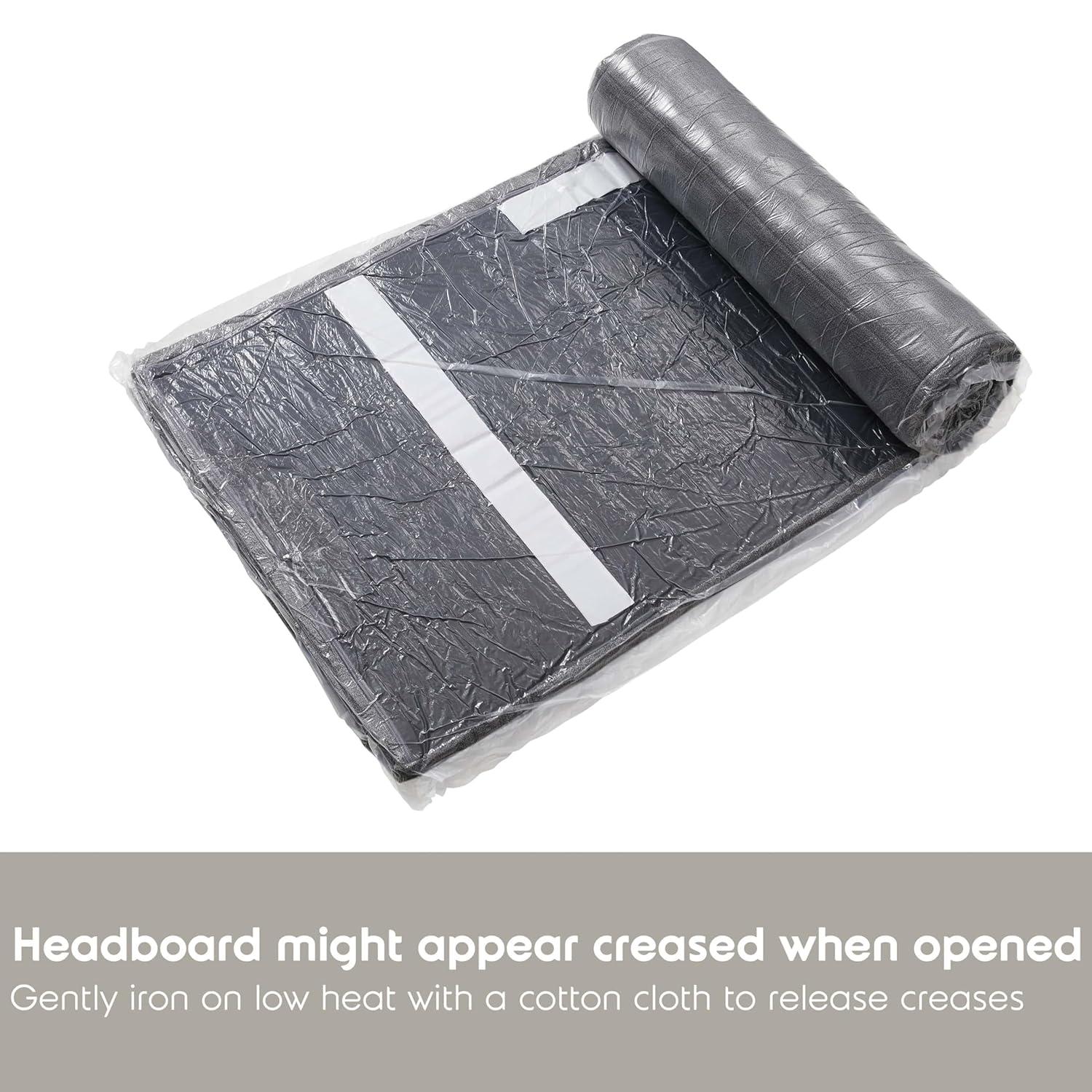 Upholstered Queen Headboard - Easy Assemble Wall Mounted Headboard with 3D Soundproof Wall Panels for Queen Size Bed - Gray