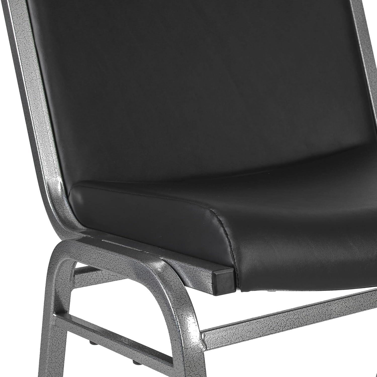 Flash Furniture HERCULES Series Big & Tall 1000 lb. Rated Black Fabric Stack Chair