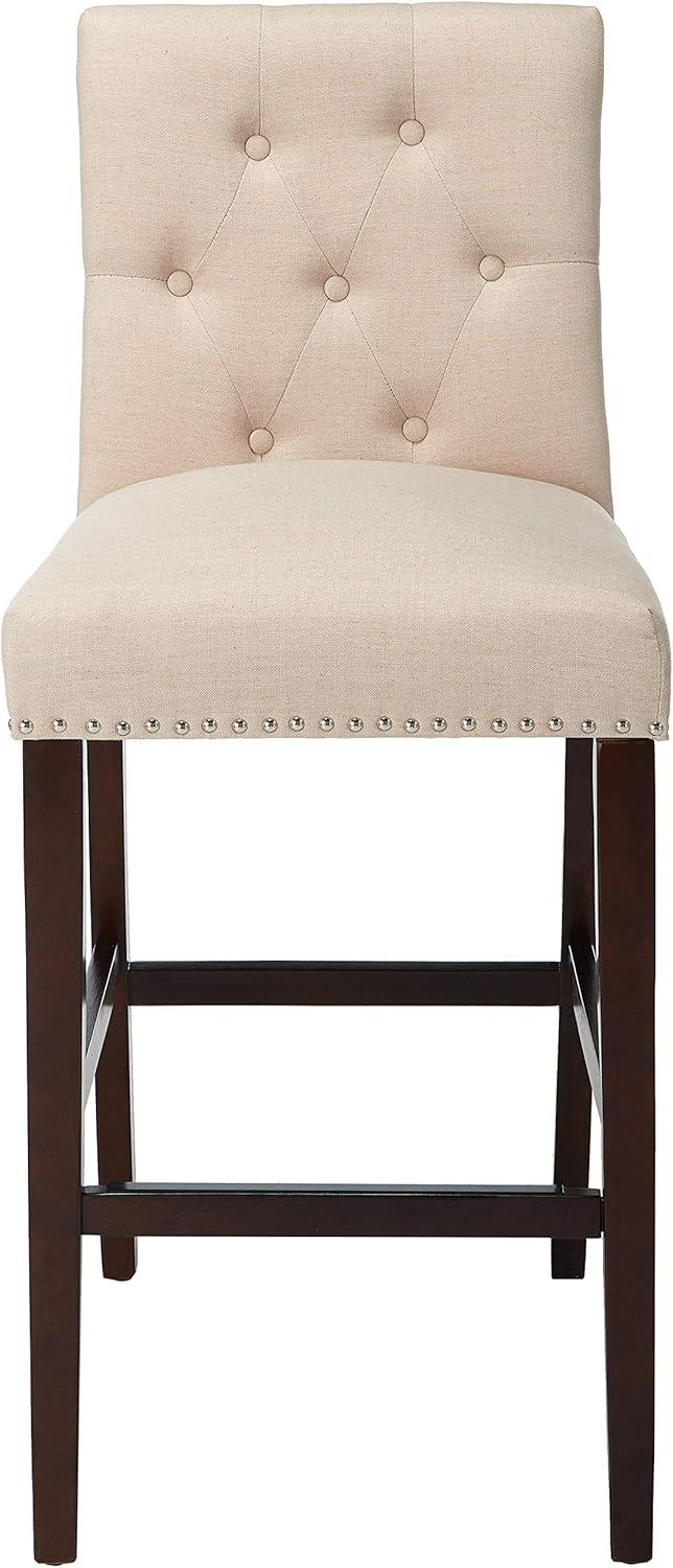 McLoud Upholstered Counter Stool with Solid Wood Frame