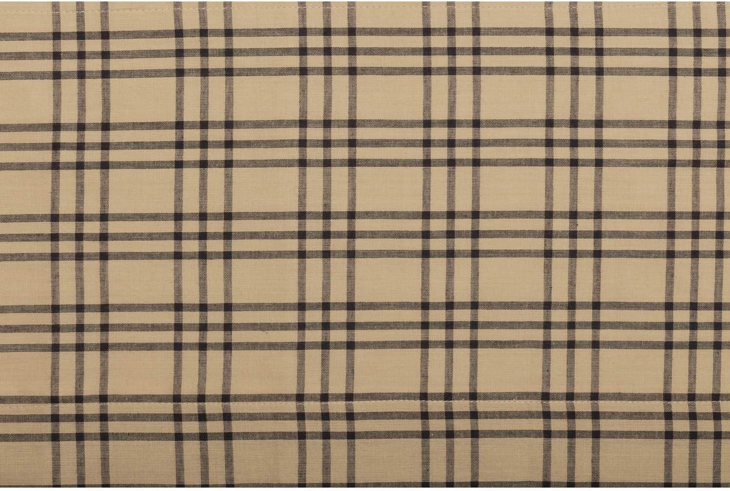 Sawyer Mill Charcoal Plaid Cotton Rod Pocket Valance