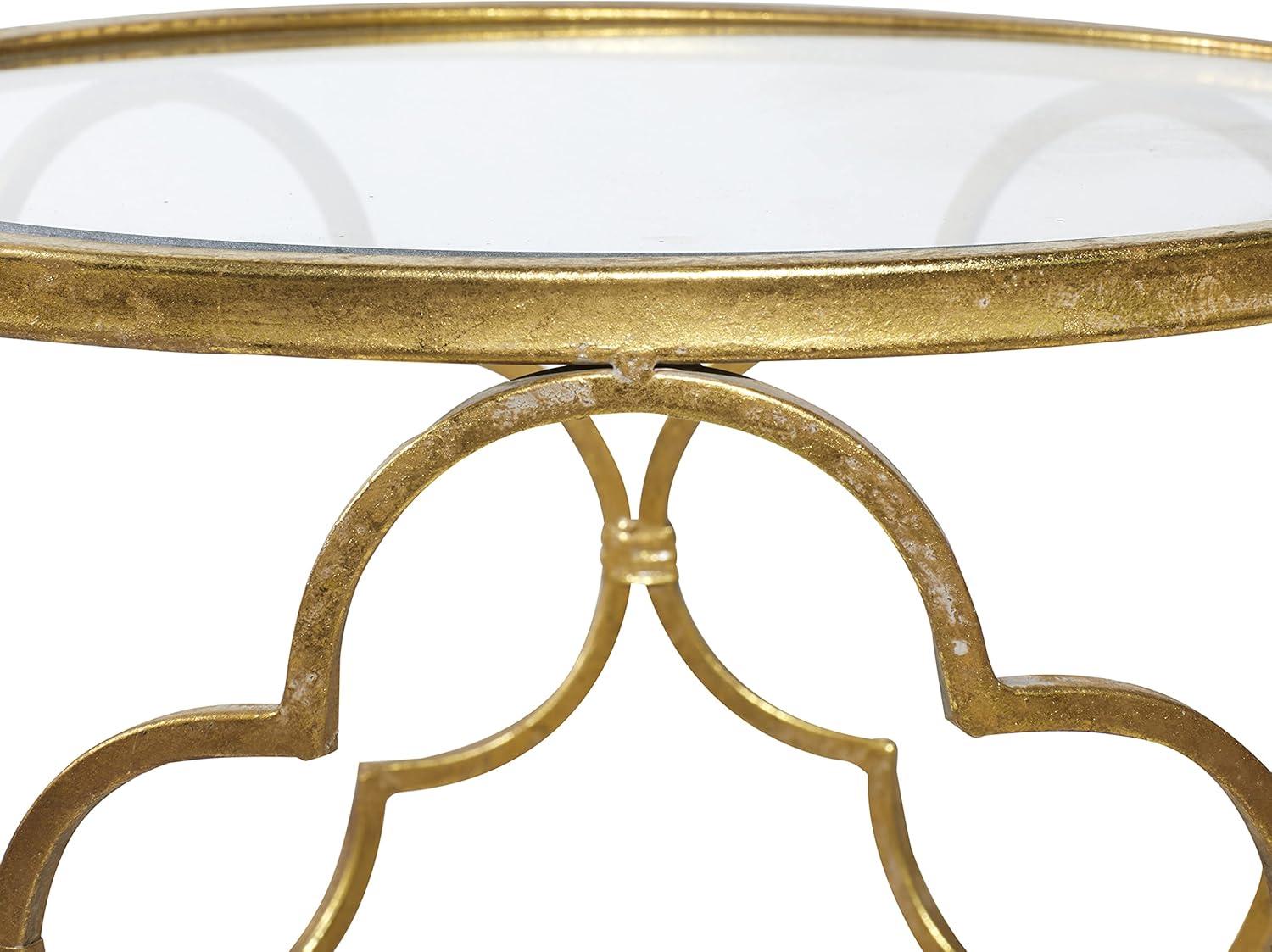 20" Contemporary Metal Accent Table Gold - Olivia & May