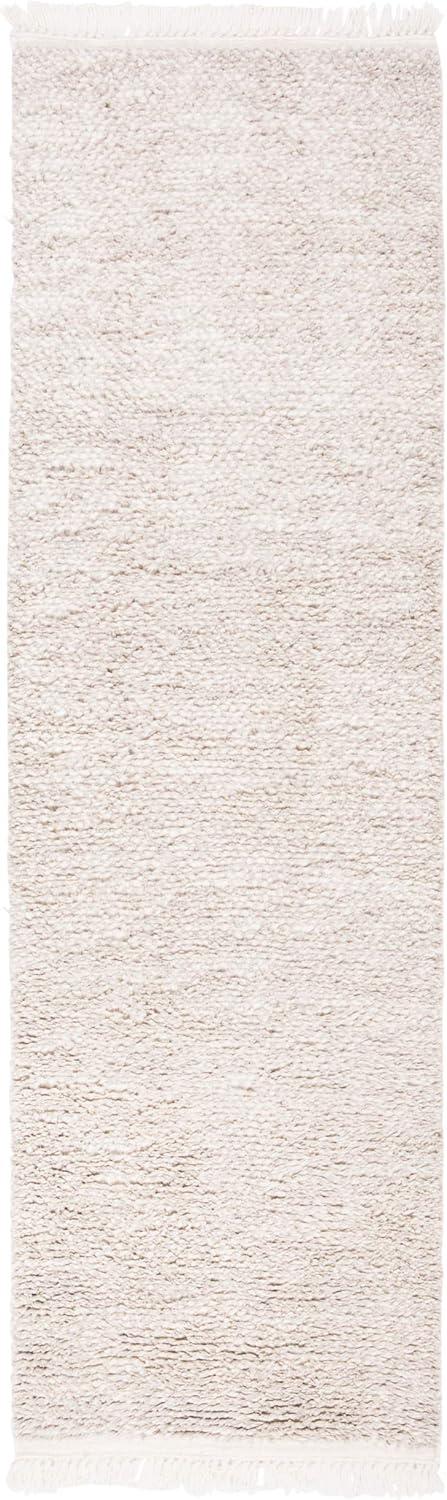 SAFAVIEH Casablanca Claud Solid Wool Runner Rug, Beige, 2'3" x 8'