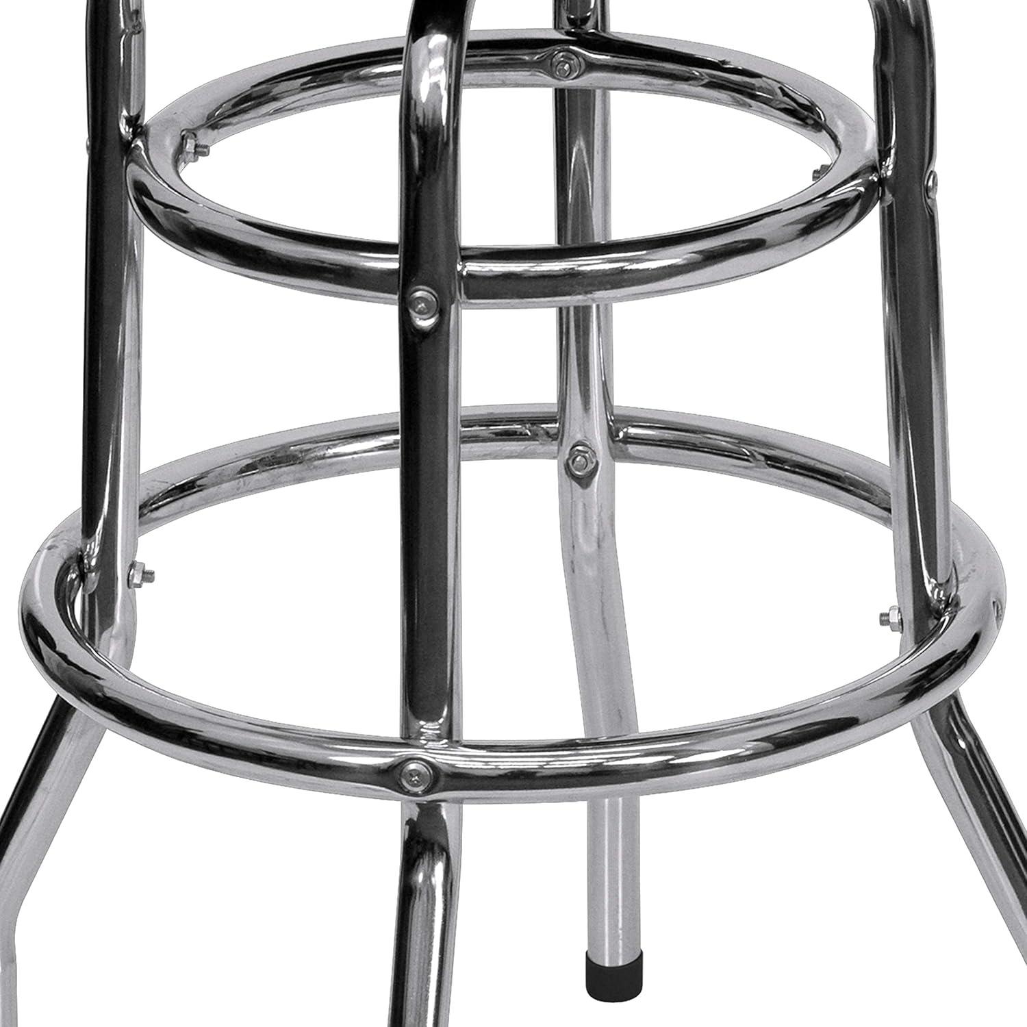 Flash Furniture Double Ring Chrome Barstool