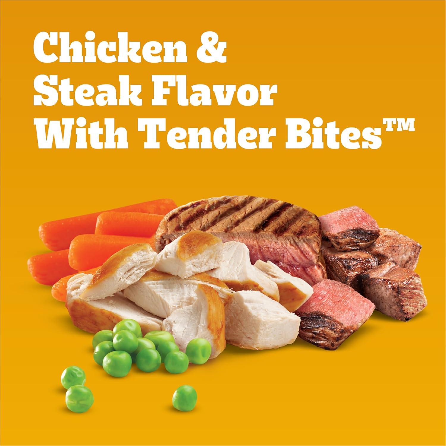 Pedigree with Tender Bites Chicken, Vegetable, Steak and Beef Flavor Dry Dog Food for Small Dogs - 3.5lbs
