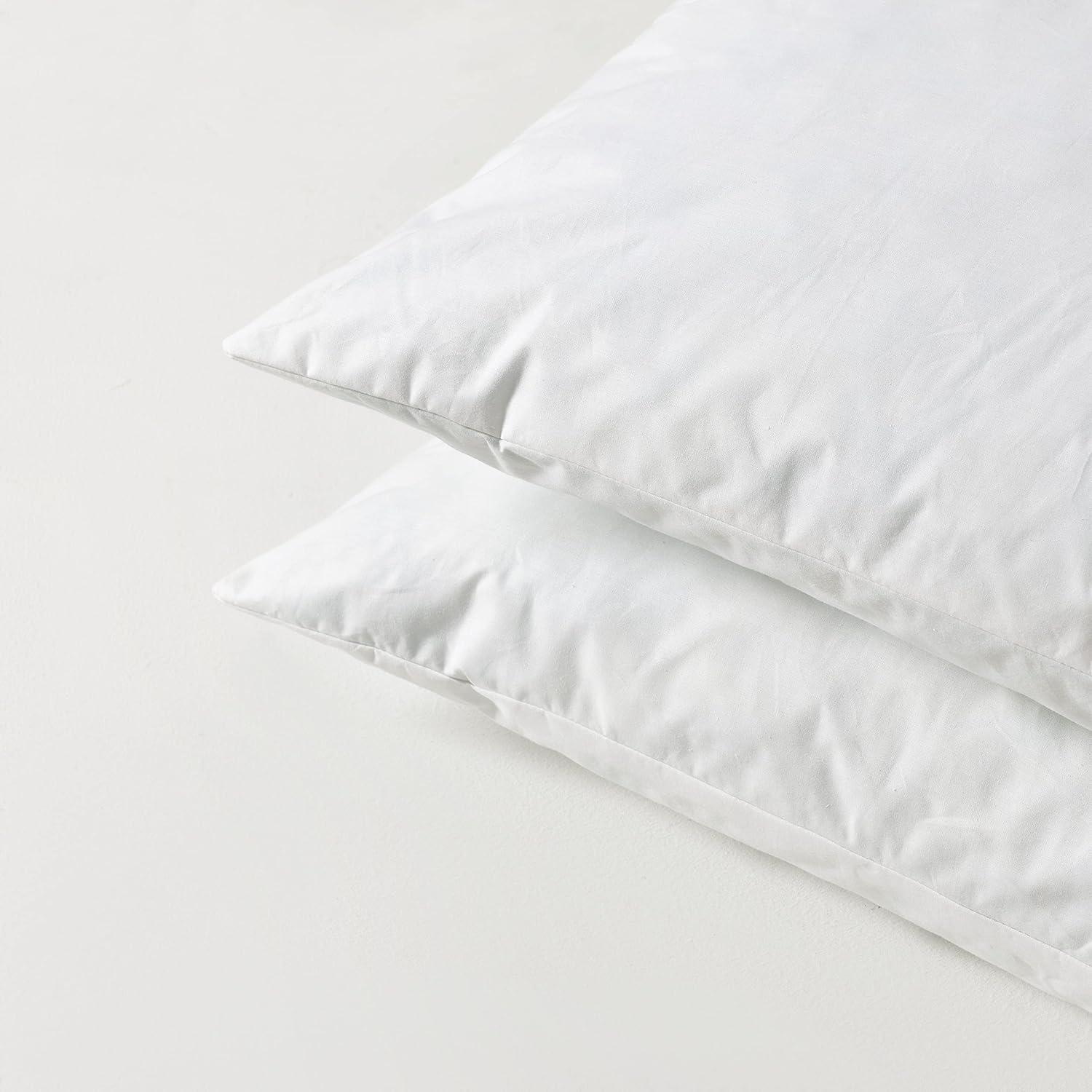 26x26 White Cotton Blend Throw Pillow Inserts, 2-Pack