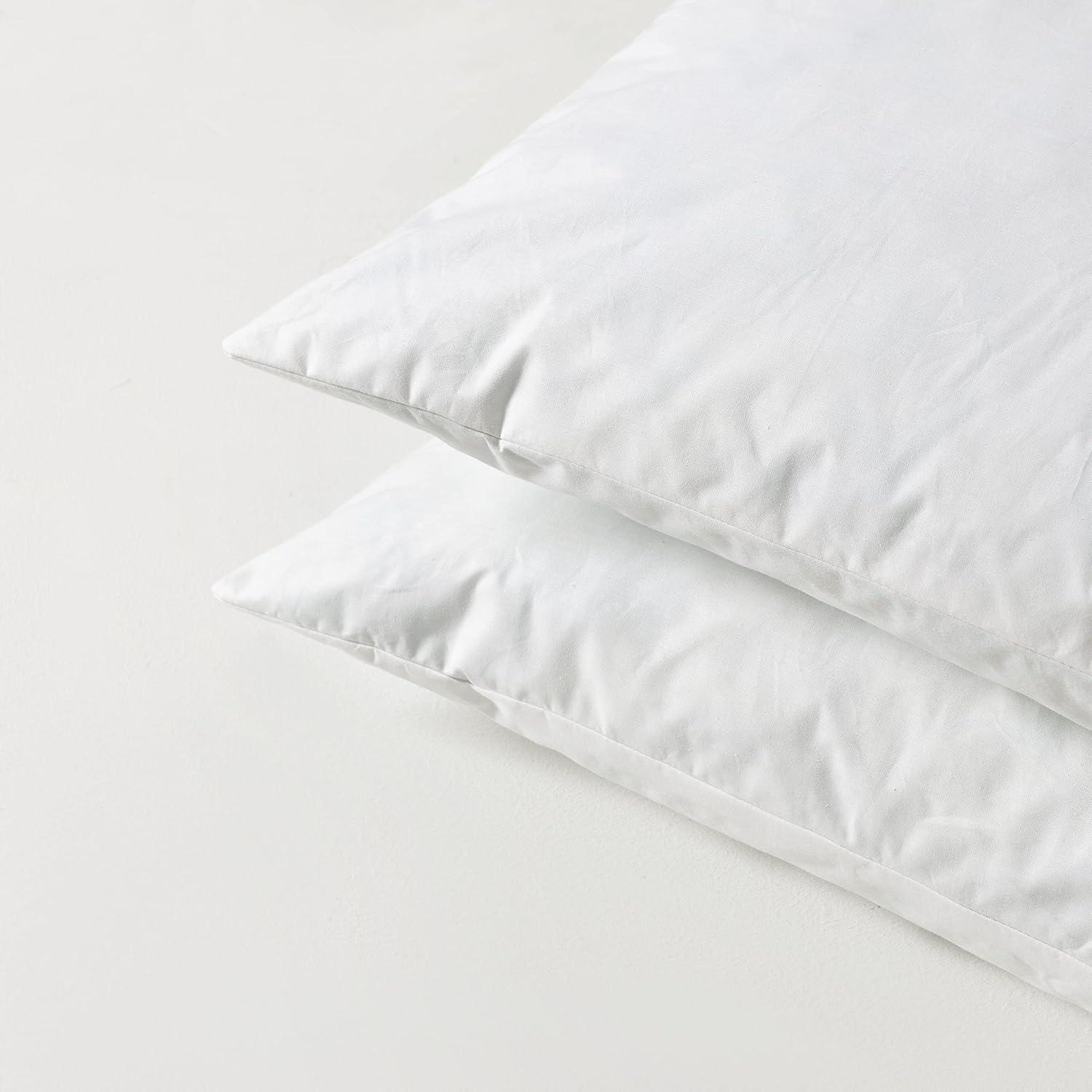 Digital Decor Pillow Insert Sham, Standard/White (18" x 18", Double Pack)