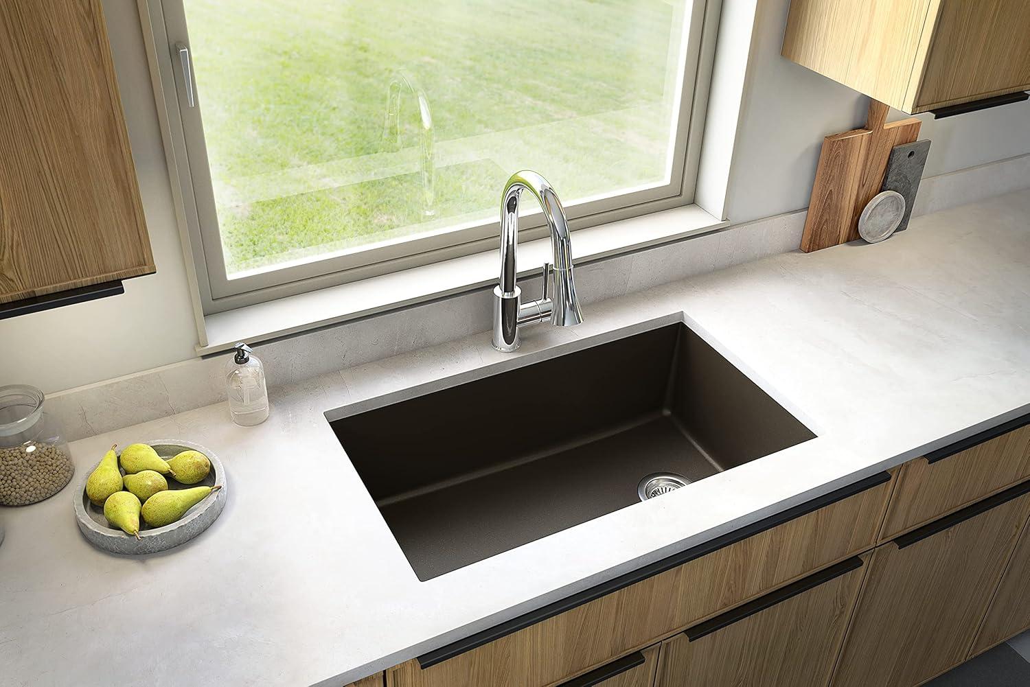 Karran Undermount Quartz Composite 31-3/4'' X 19-1/4'' Single Bowl Kitchen Sink