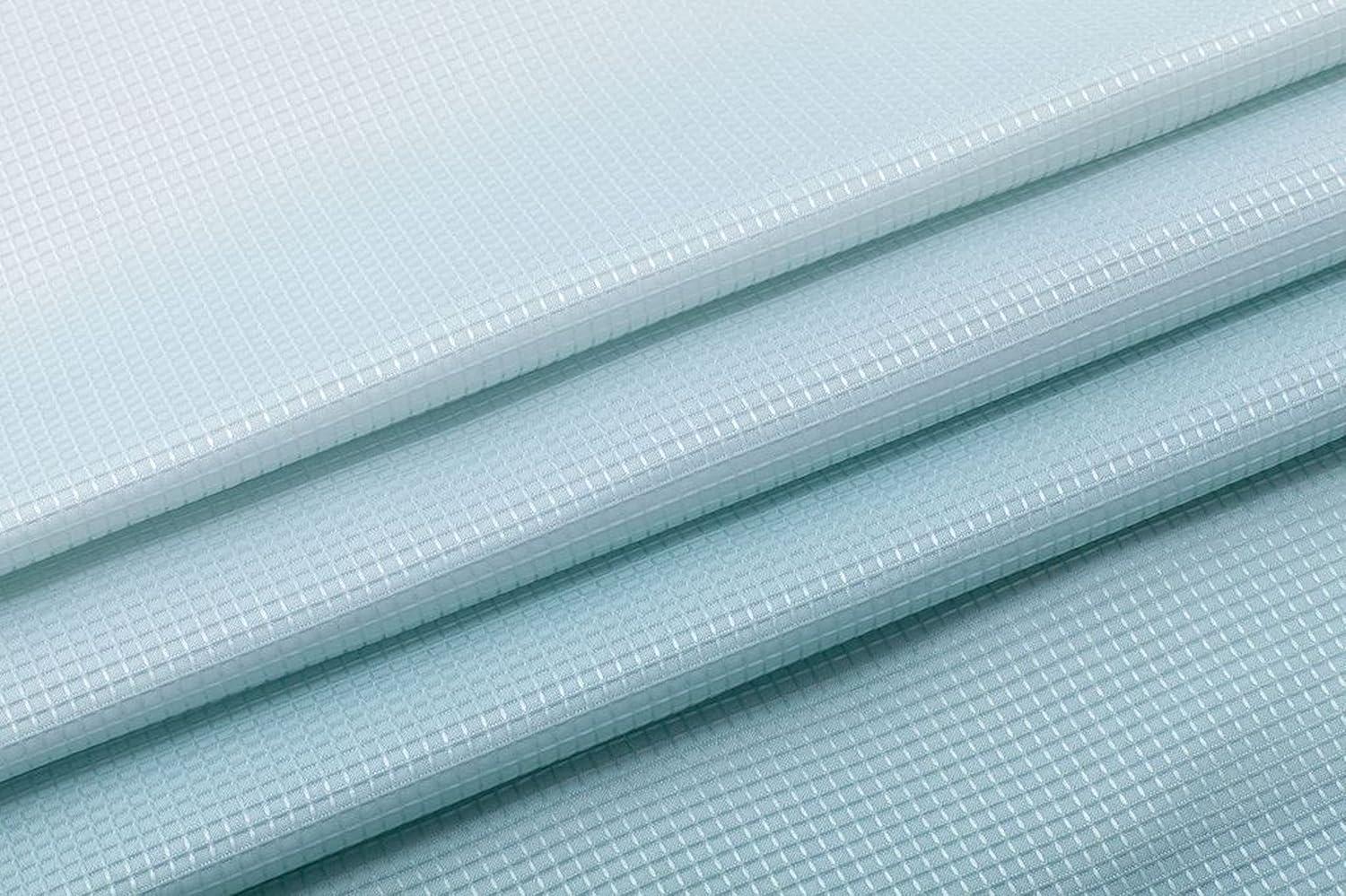 Dainty Home 3D Printed Ombre Textured Waffle Weave Shower Curtain - Seafoam