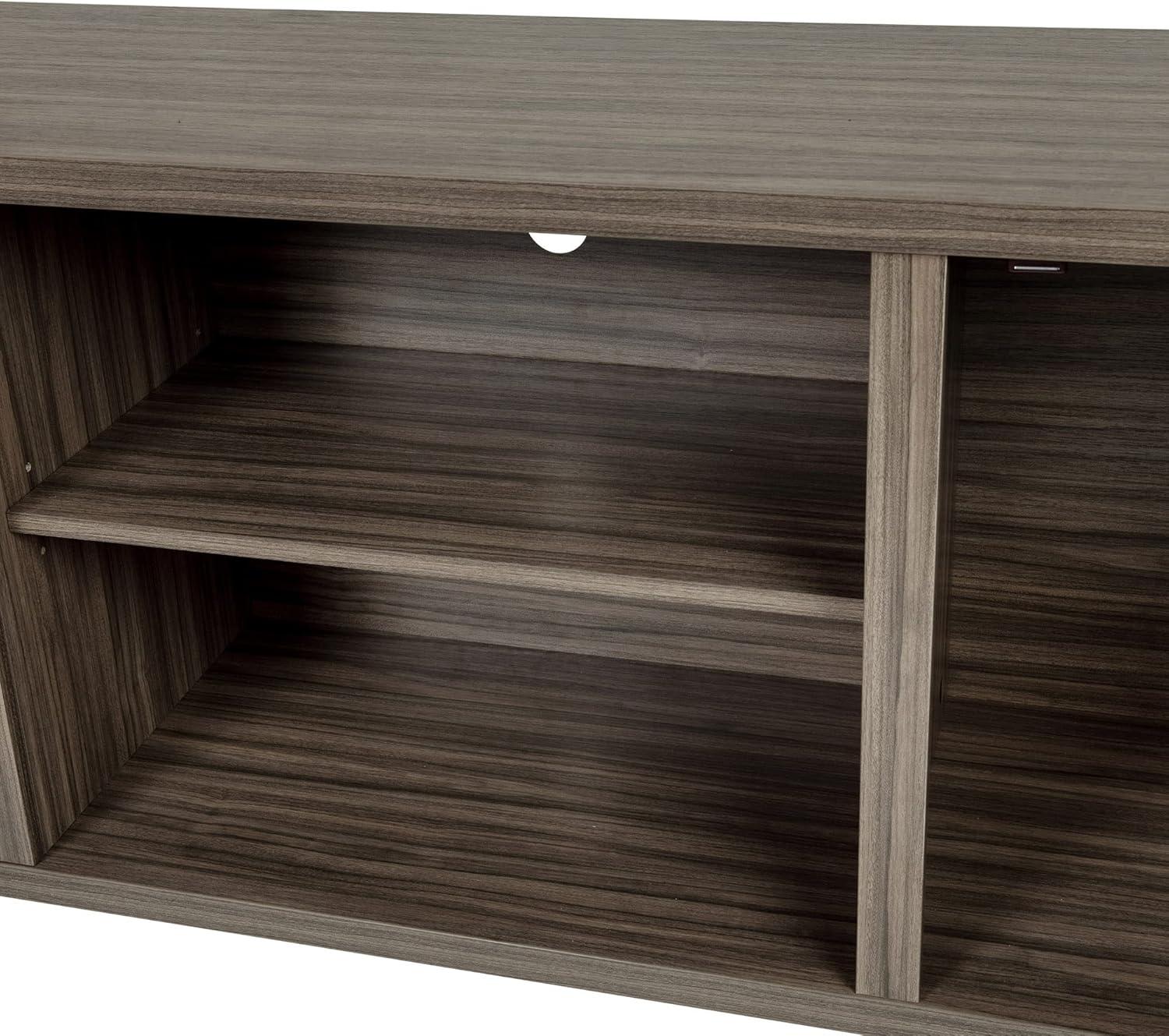 Flash Furniture Ayrith Collection 1 Shelf Modern TV Stand, Gray Wash Oak