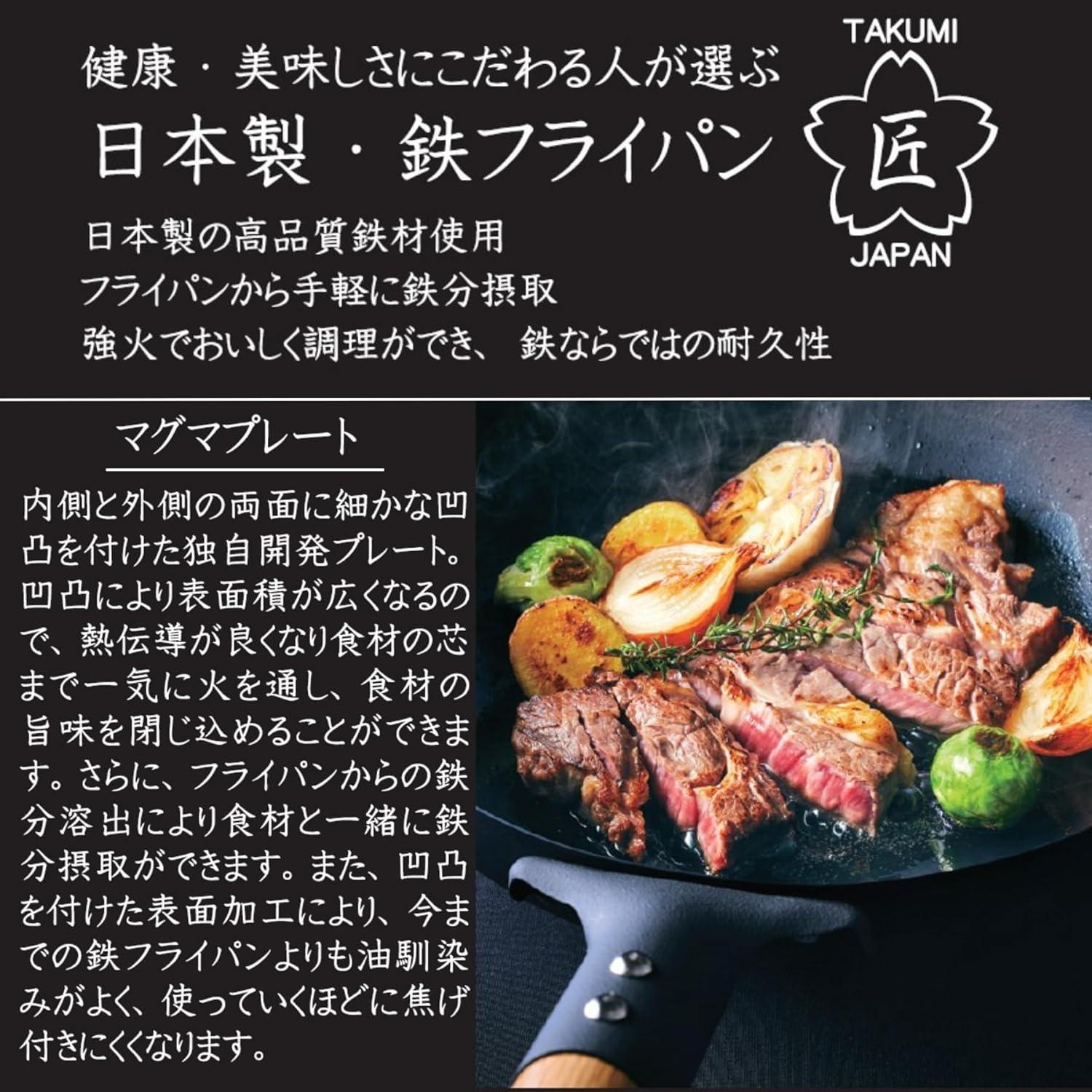 TAKUMI JAPAN Magma Plate Iron Frying Pan 20cm