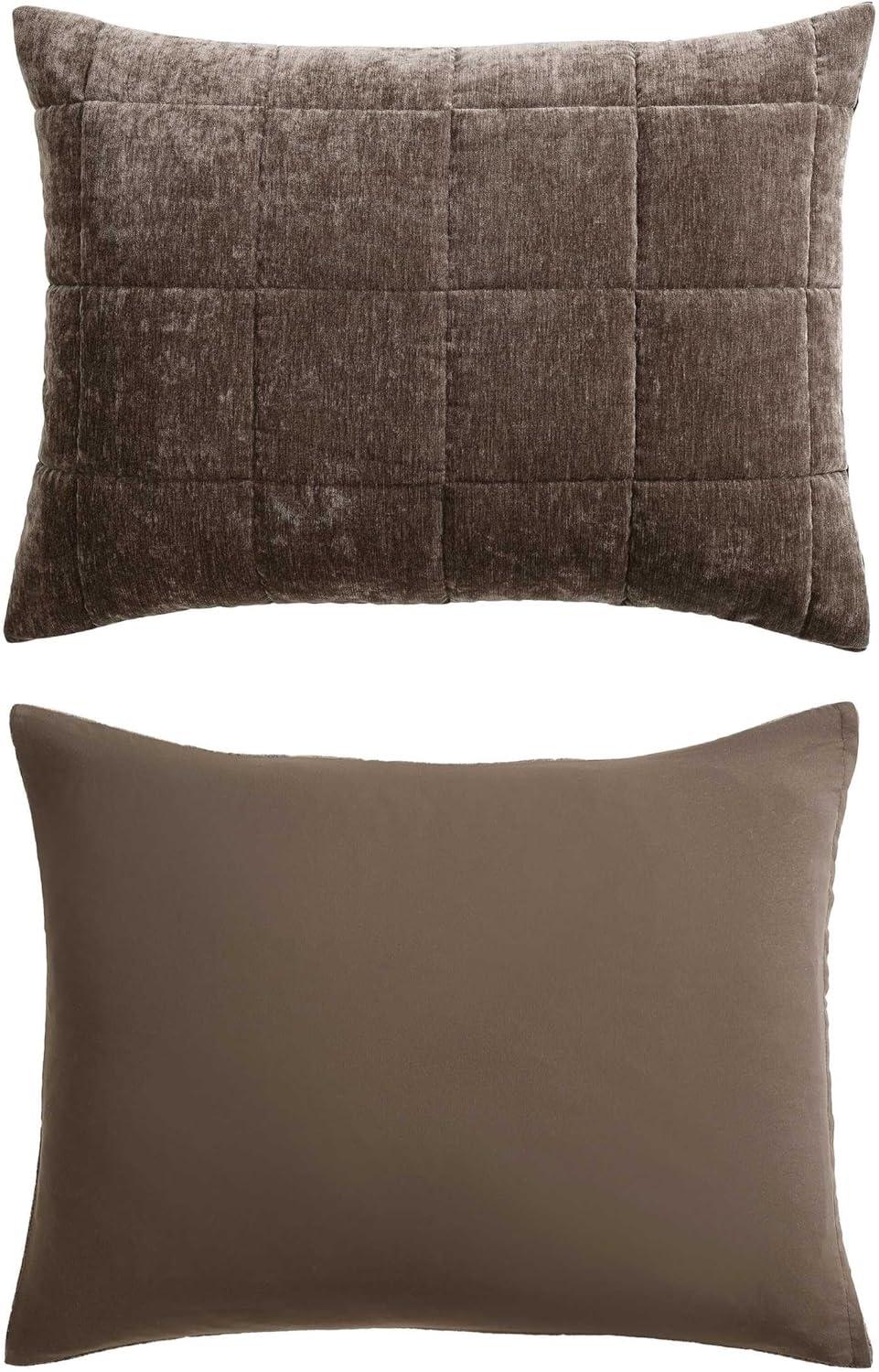 Vera Wang Vera Wang Chenille Box Solid Reversible Quilt Set