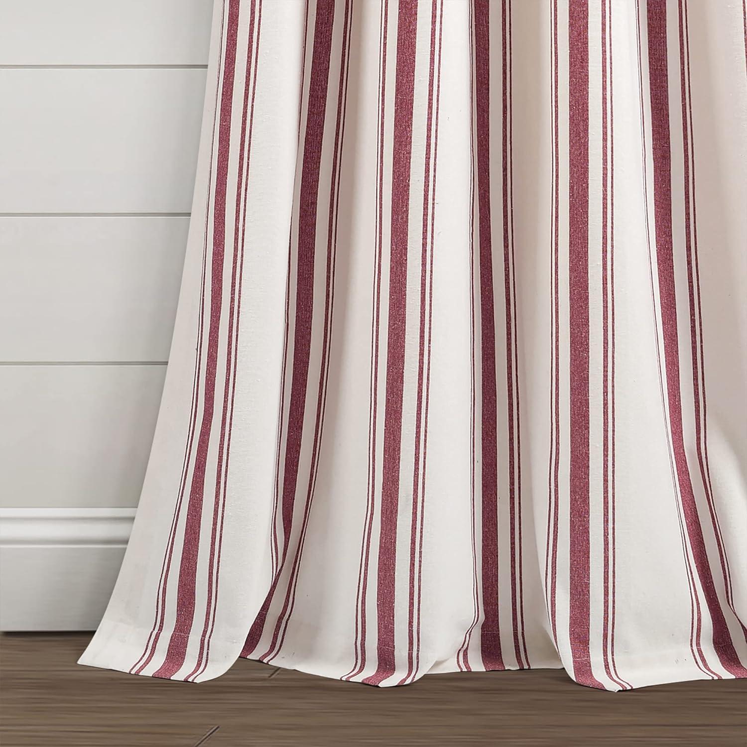 Cotton Blend Semi Sheer Curtain Pair