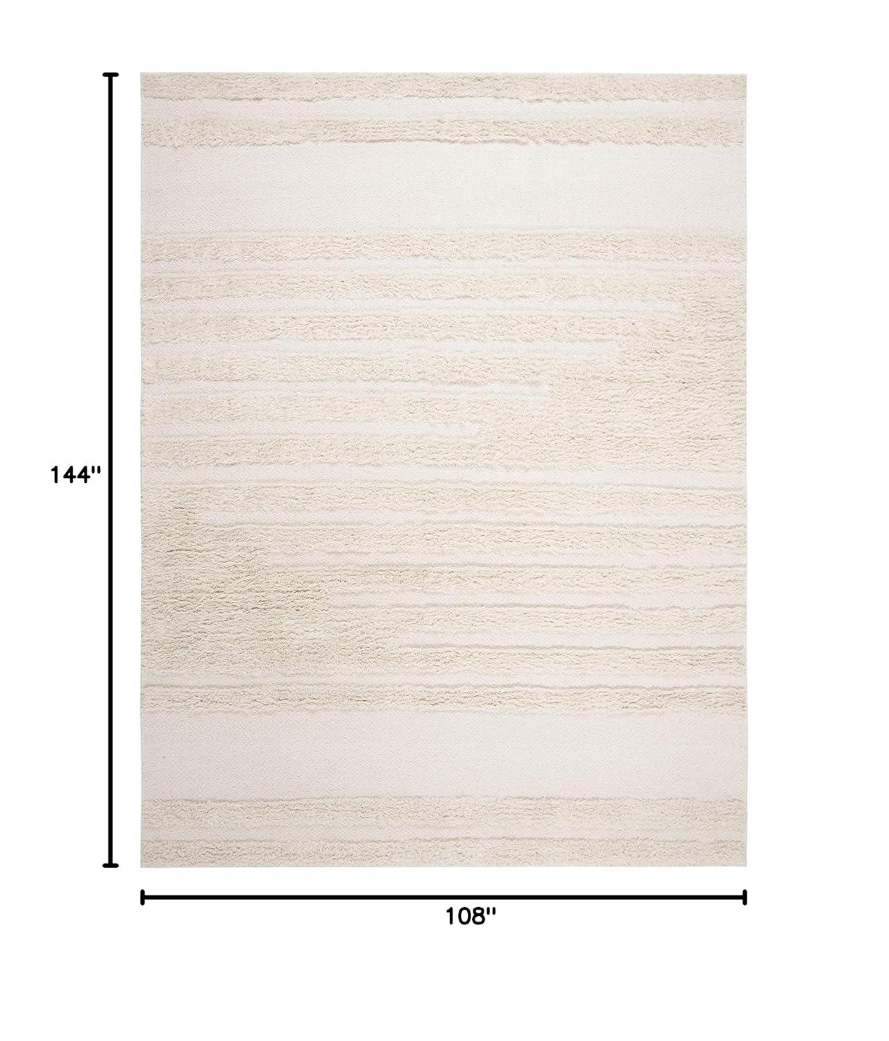 SAFAVIEH Natural Fiber Delice Geometric Area Rug, Natural/Ivory, 9' x 12'