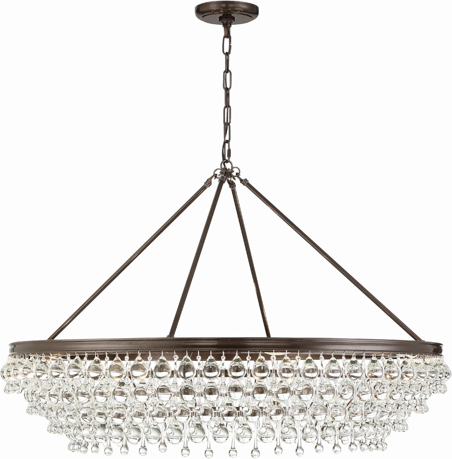 Eight Light Chandelier In Traditional And Contemporary Style 40 Inches Wide By 25.75 Inches High-Vibrant Bronze Finish Crystorama Lighting 278-Vz