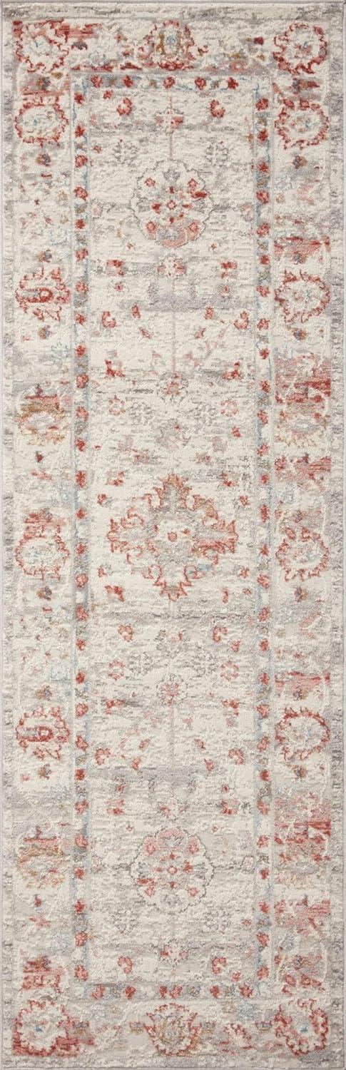 Loloi II Estelle Collection EST-01 Ivory / Rust Oriental Area Rug 7'-10" x 10'-2"