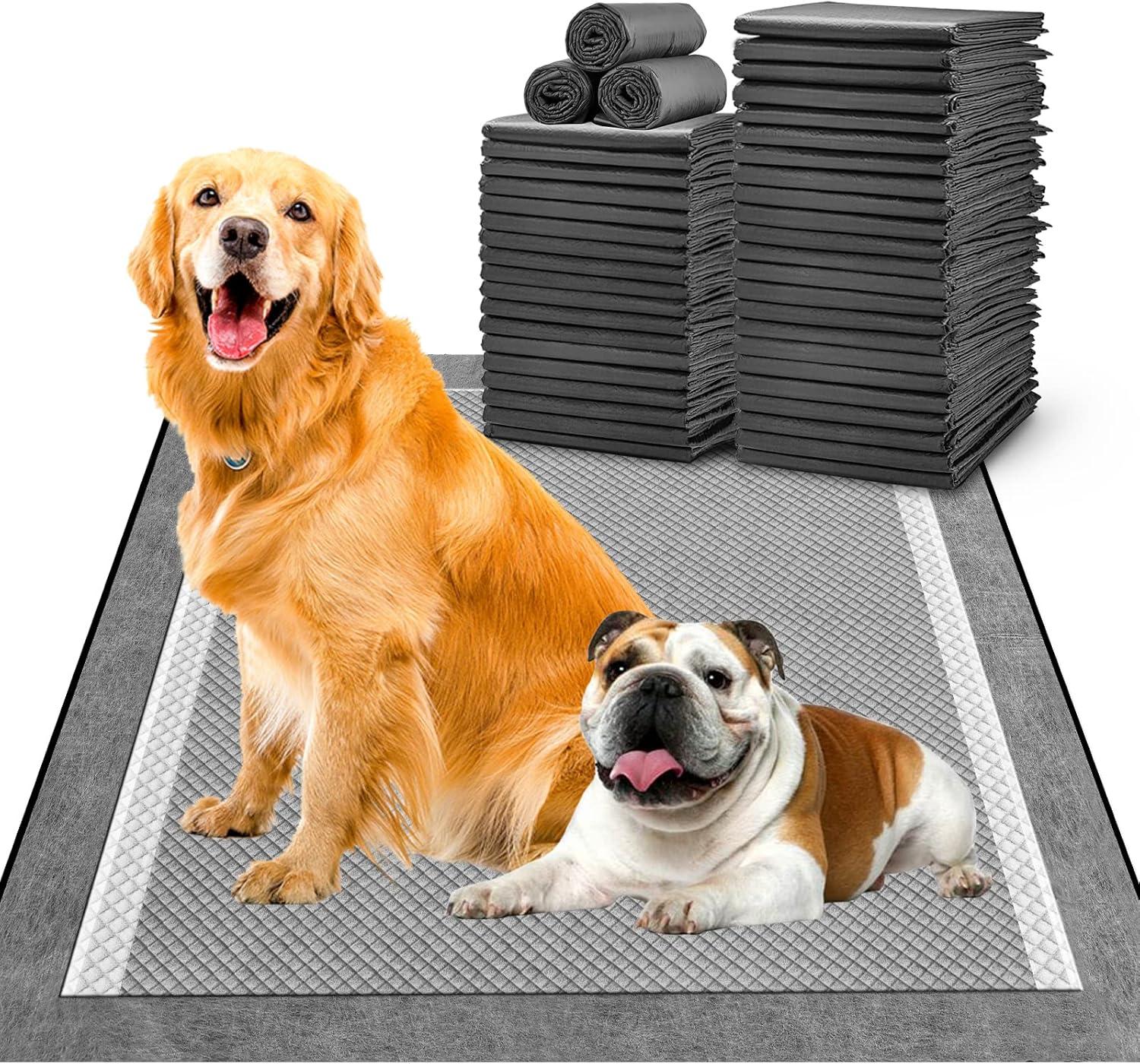 Gardner Pet Pee Pads for Dogs - 28 x 34 inchs - 100 Count - Activated carbon - Leak-Proof & Odor-Control - Full Edge Wrapping Pad