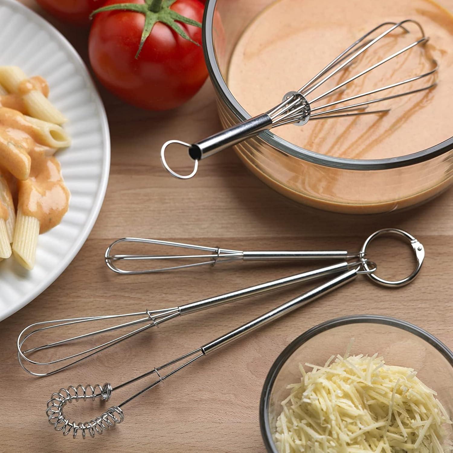 Fox Run Set of 4 Chrome-Plated Mini Whisks