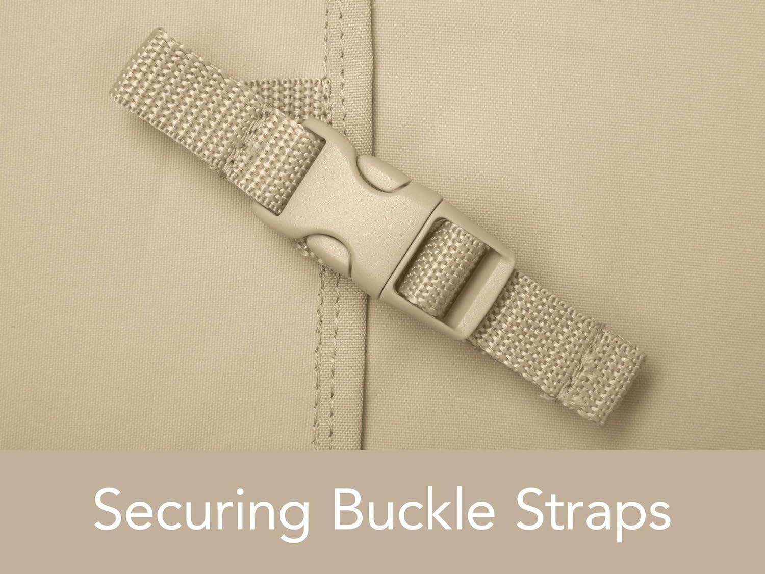 Covermates Outdoor Sofa Loveseat Cover - Water Resistant Polyester, Drawcord Hem, Mesh Vents, Seating and Chair Covers, 62W x 32D x 34H, Khaki