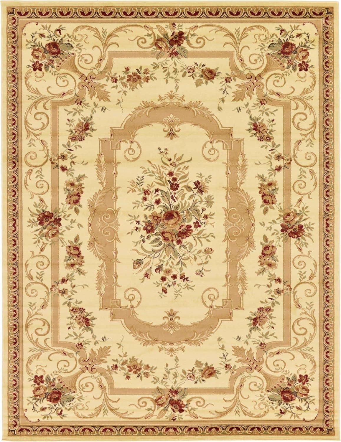 Unique Loom Versailles Collection Area Rug - Henry (10'  x 13' 1" Rectangle Cream/Green)