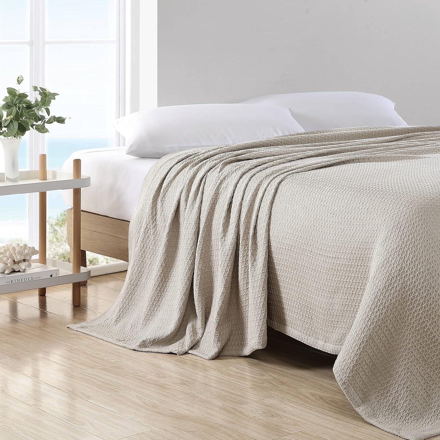 Nautica Nautica Baird Solid Cotton Reversible Blanket