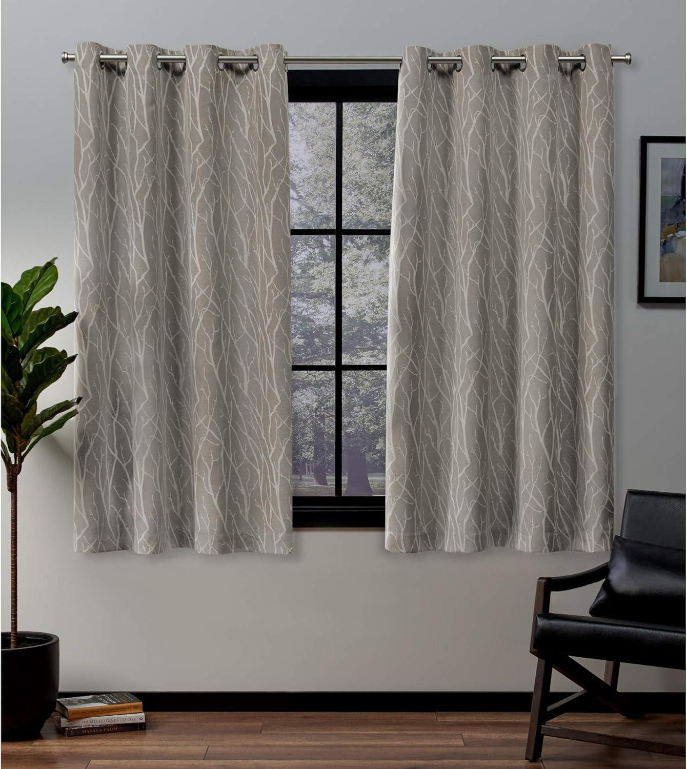 Set Of 2 Forest Hill Woven Blackout Curtain Panels - Exclusive Home