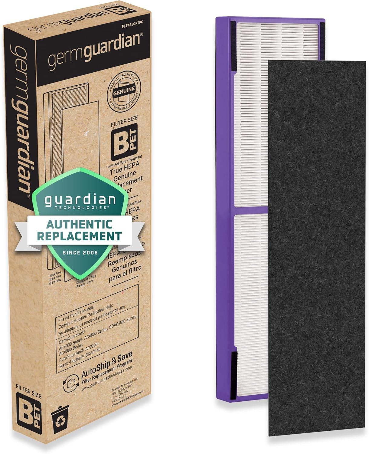 GermGuardian FLT4850PT True HEPA with Pet Pure Treatment GENUINE Replacement Air Control Filter B: Captures Dust, Pollen, Odors