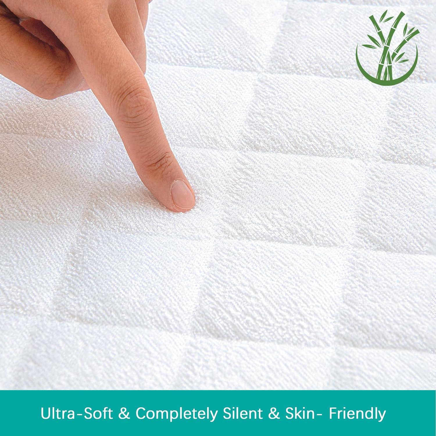 Biloban Waterproof Zippered Polyester Mattress Encasement, Crib Bed