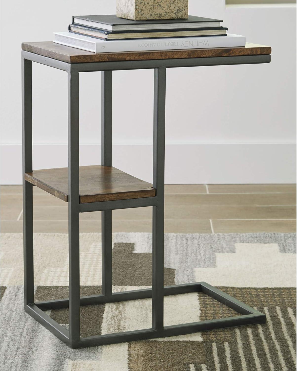 Signature Design by Ashley Casual Forestmin Accent Table  Natural/Black