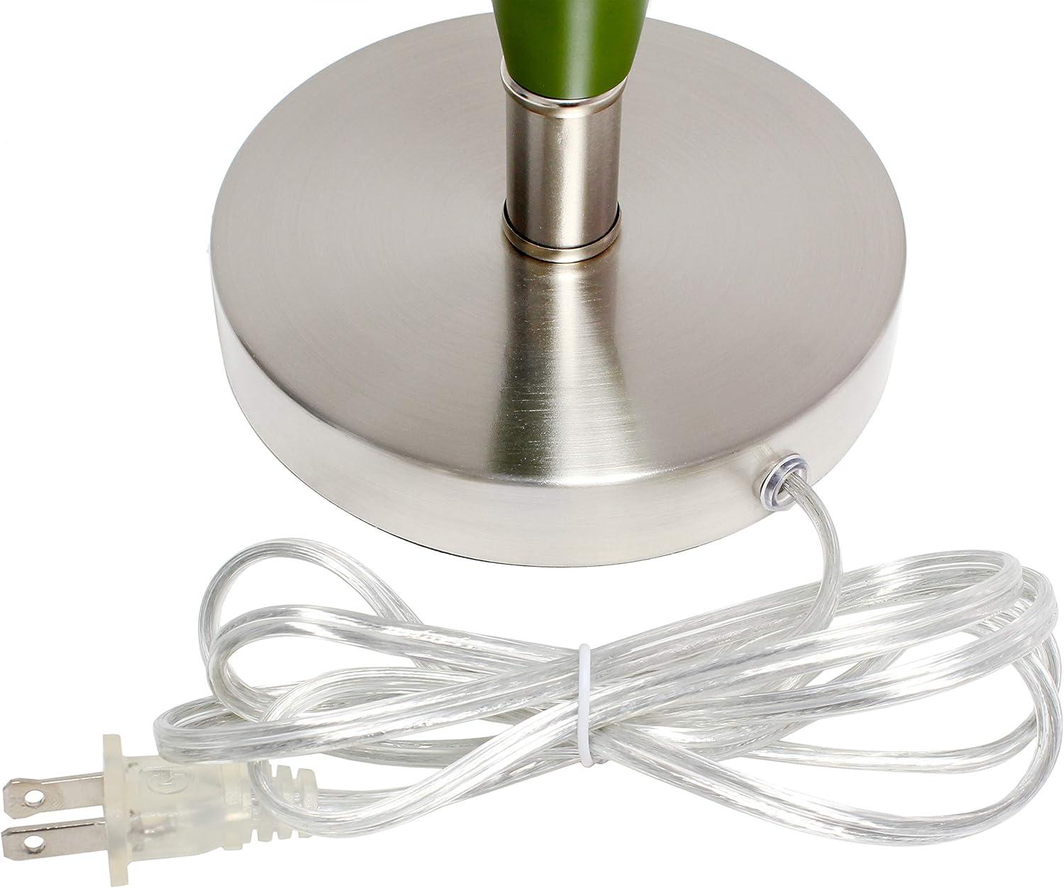 Green and White Adjustable Metal Stick Table Lamp