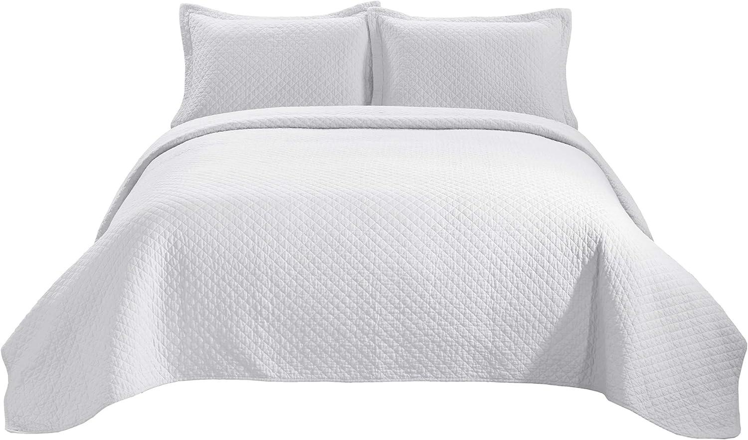 Chezmoi Collection Solid Color Cotton Quilt Cotton Quilt Set