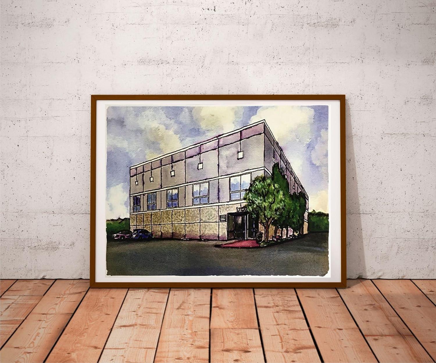 Pam Beesly Dunder Mifflin Watercolor Painting Poster 11 x 17